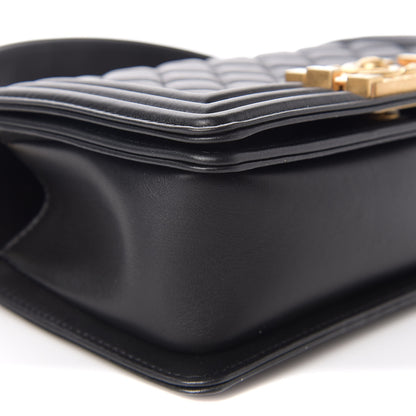 Chanel Calfskin Quilted Small Boy Top Handle Flap Black 6 of 11