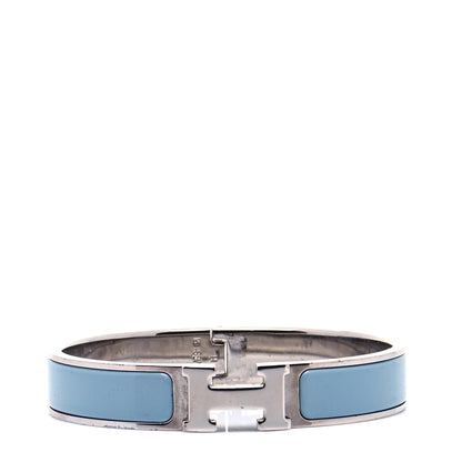 Hermes Enamel Narrow Clic Clac H Bracelet GM Blue 1 of 7