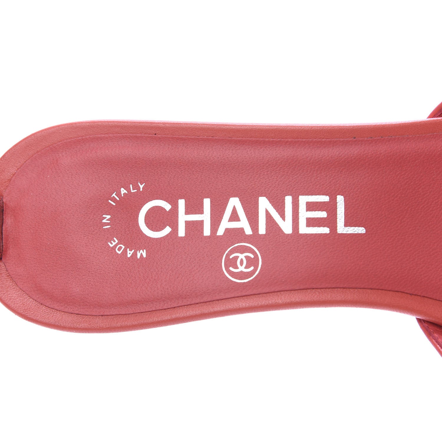 Chanel Lambskin PVC Mule Transparent 36 Red 7 of 8
