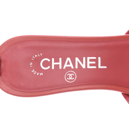 Chanel Lambskin PVC Mule Transparent 36 Red 7 of 8