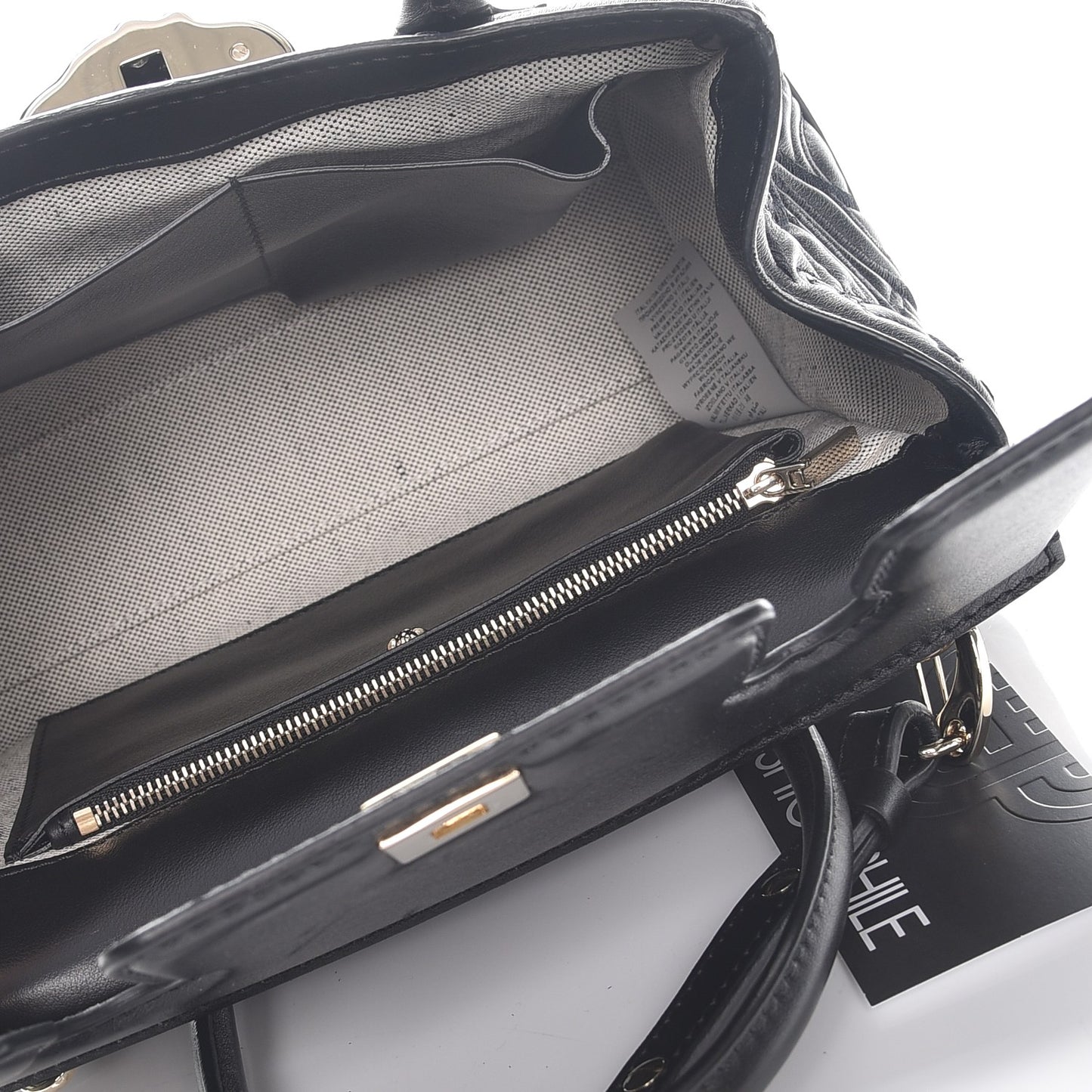Calfskin Embroidered Medium Baroque Palazzo Empire Bag Black