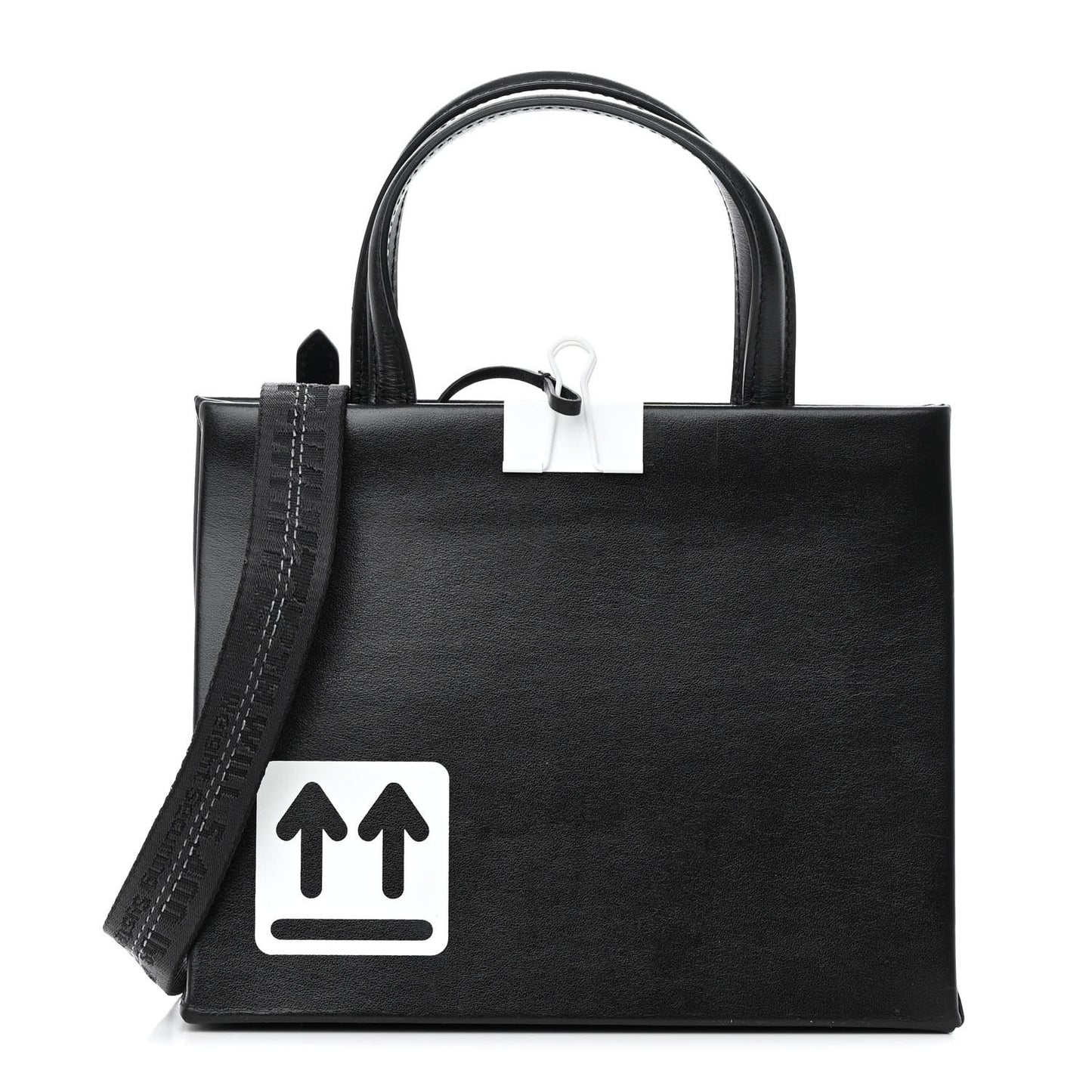 Calfskin Box Bag Tote Black