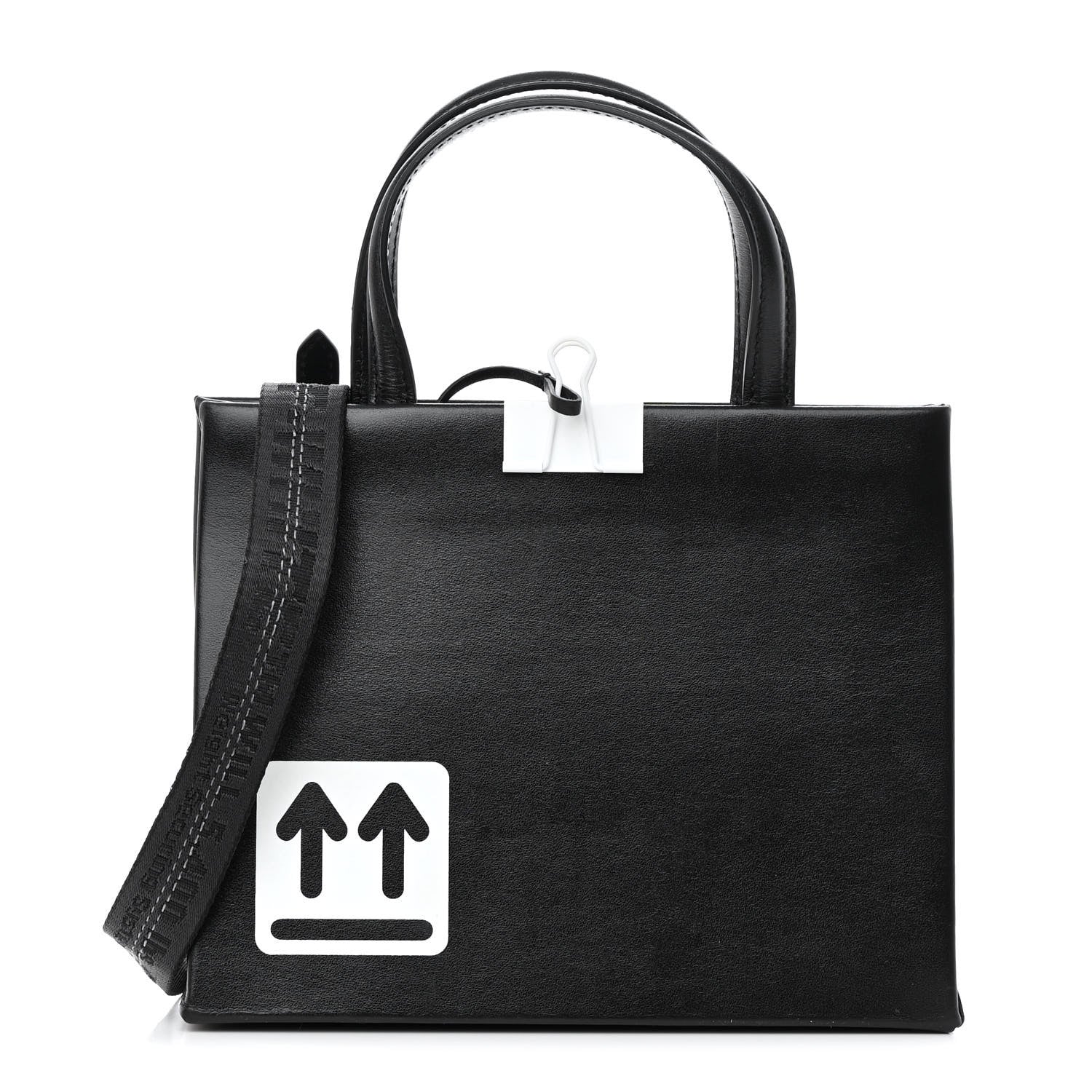 Off-White Calfskin Box Bag Tote Black 1 of 14