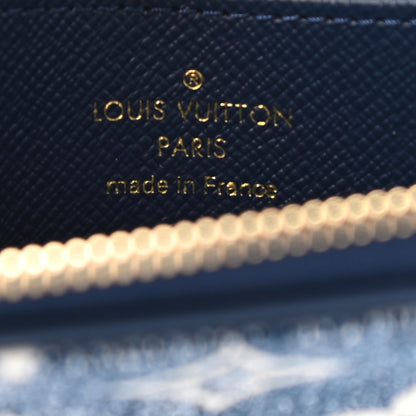 Louis Vuitton Denim Monogram Jacquard Zippy Coin Purse Bleu 6 of 7