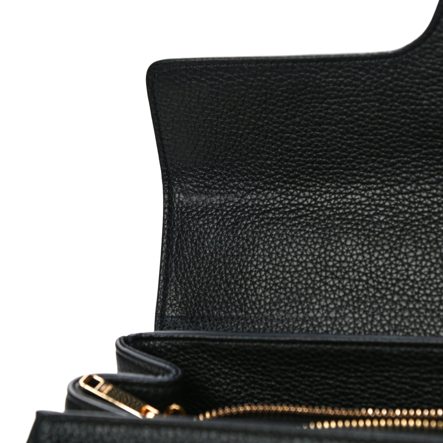 Grained Calfskin Classique 16 Top Handle Bag Black