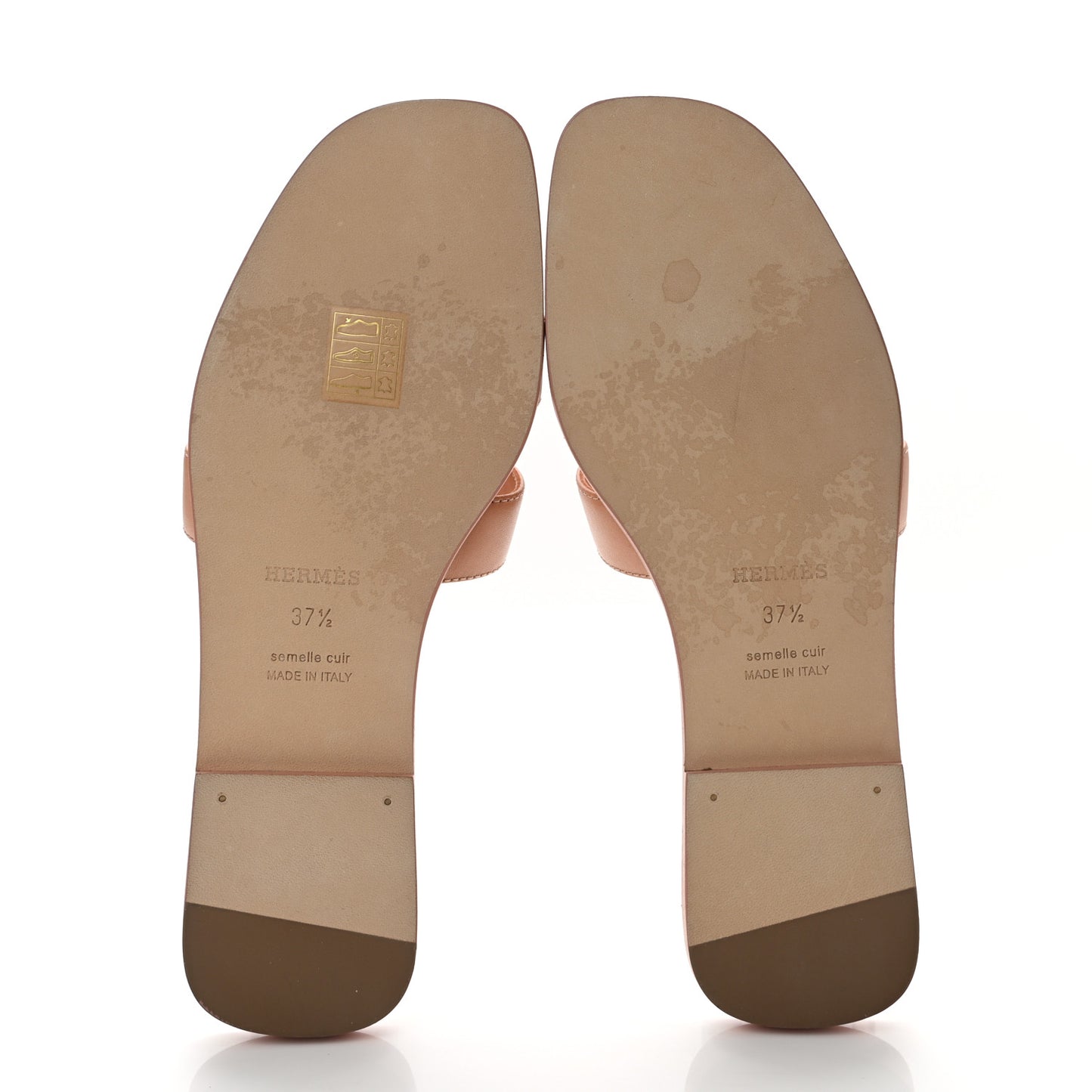 Calfskin Oran Sandals 37.5 Granit Rose