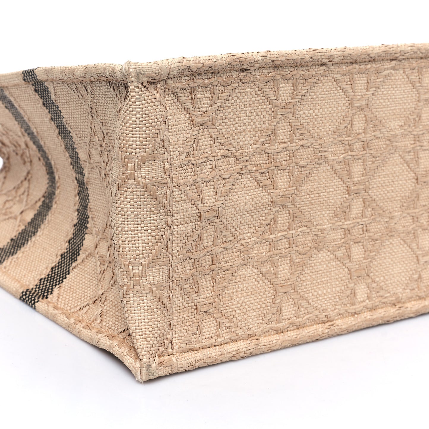 Raffia Cannage Large Book Tote Natural