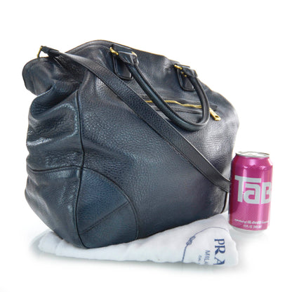 Prada Cervo Deerskin Hobo Denim 3 of 7