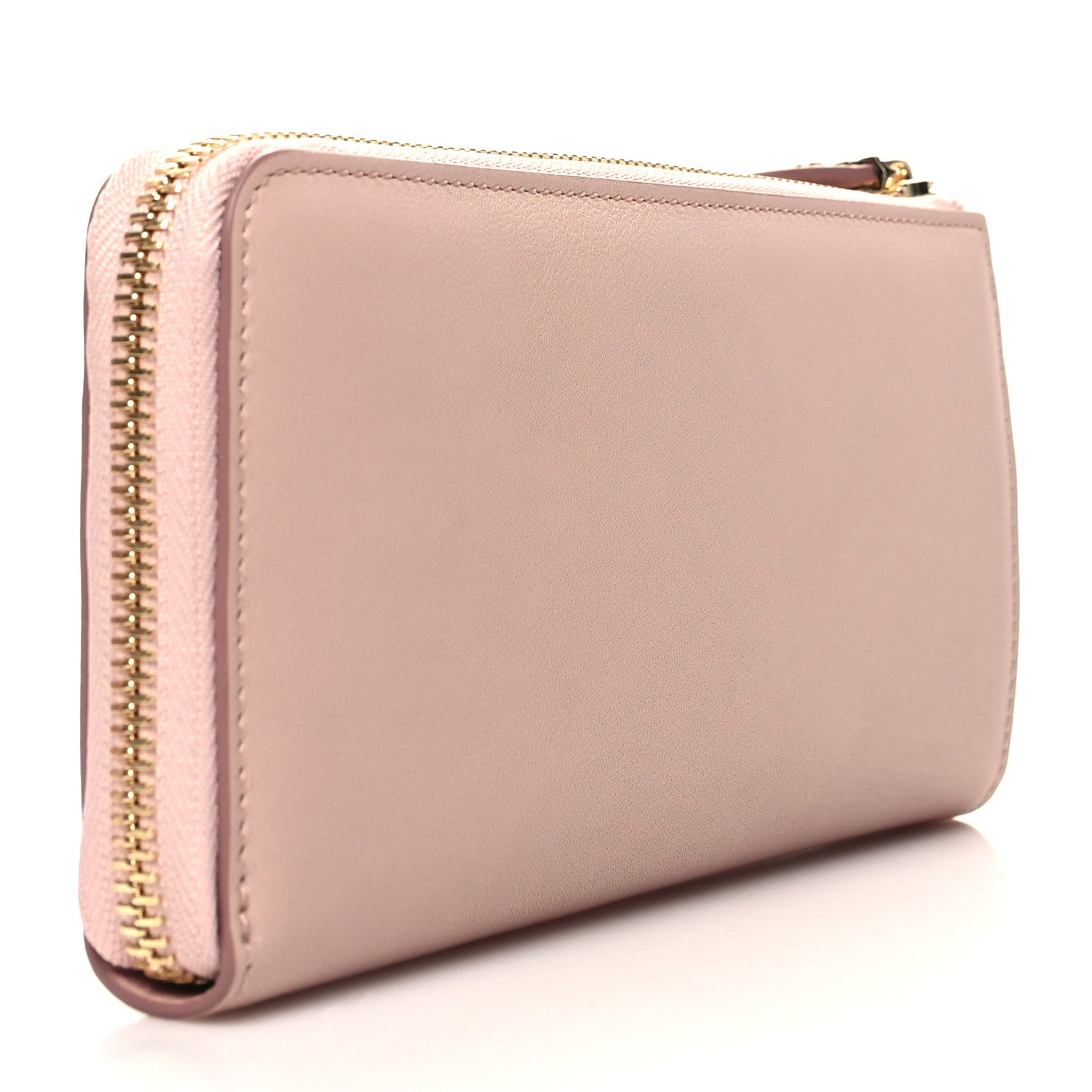 Salvatore Ferragamo Calfskin Vara Bow Zip Wallet Pink 3 of 7