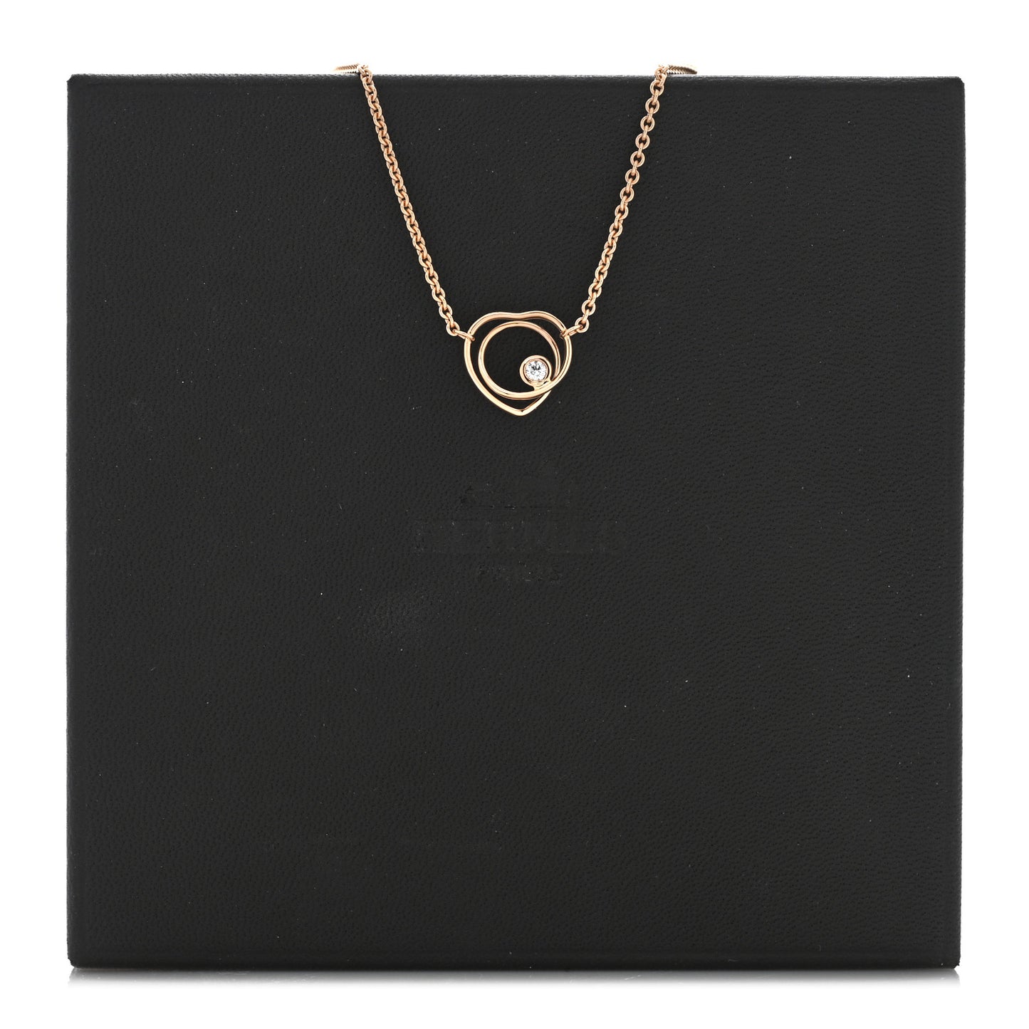 18K Rose Gold Diamond TPM Vertige Coeur Necklace