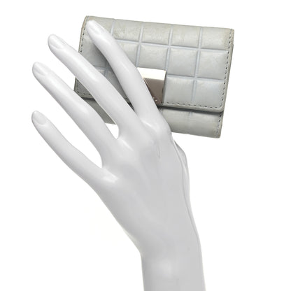 Chanel Lambskin Chocolate Bar 6 Key Holder Light Blue 2 of 9