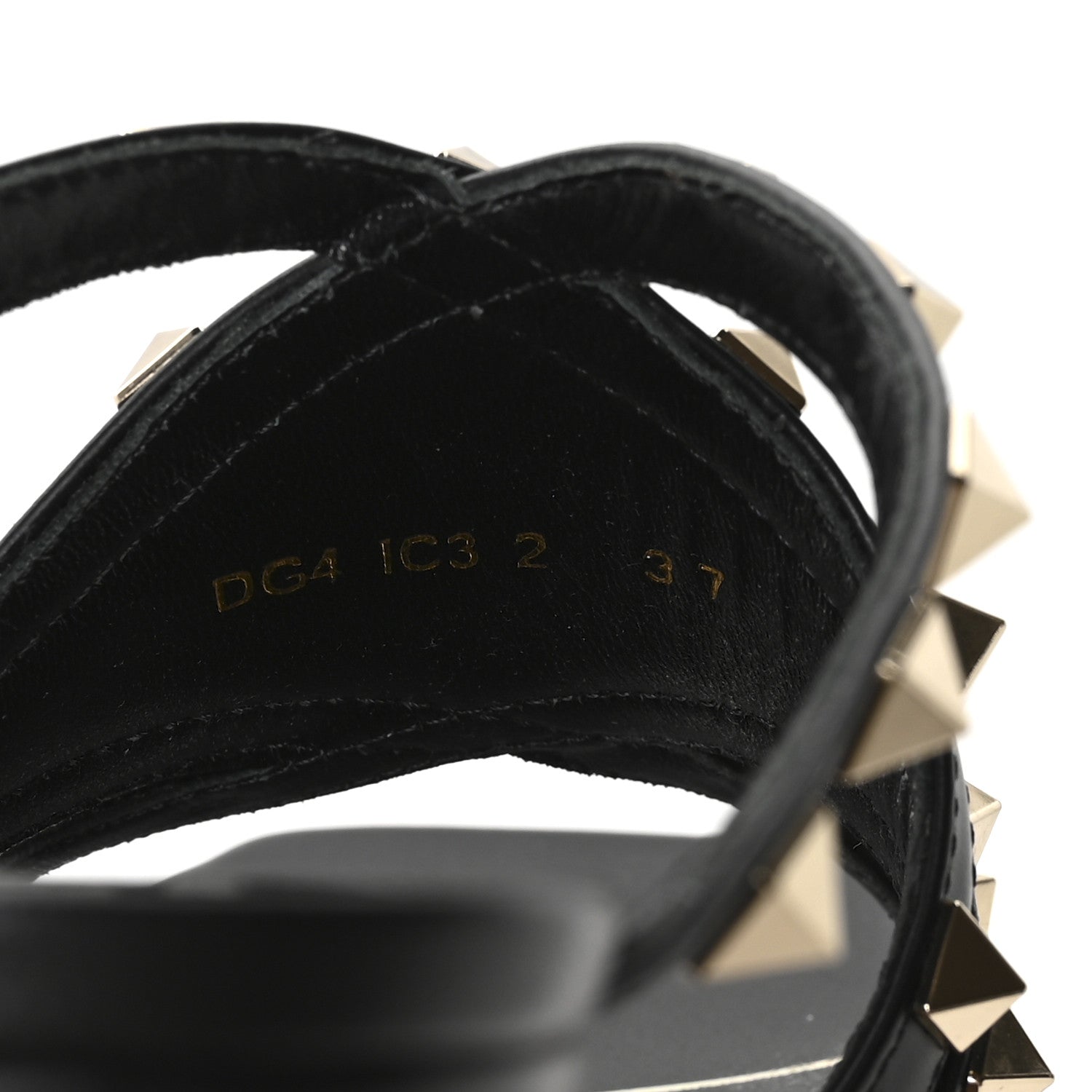 Valentino Garavani Nappa Rockstud Criss Cross Block Heel 100mm Sandals 37 Black 8 of 8