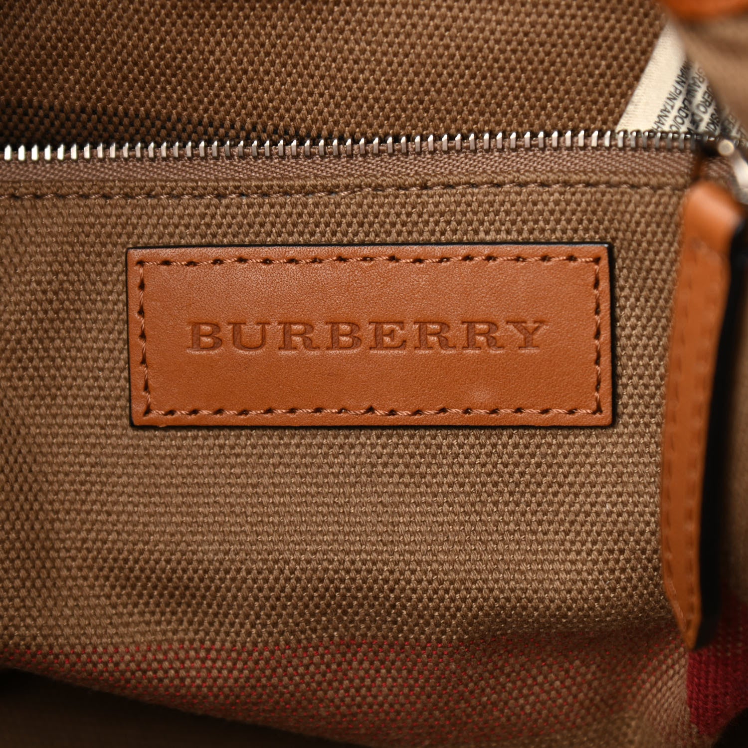 Burberry Grainy Calfskin House Check Small Maidstone Saddle Brown 6 of 12
