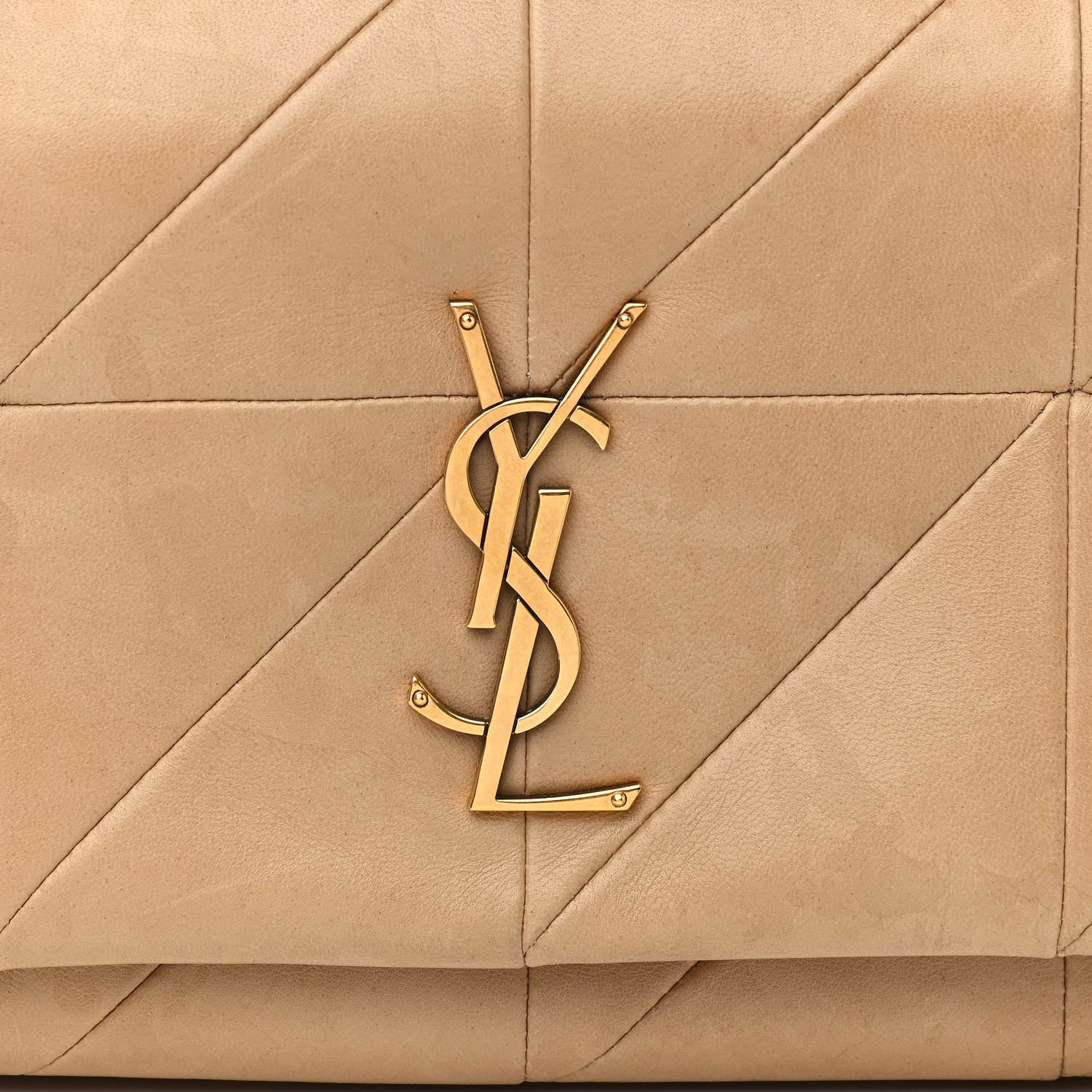 Saint Laurent Lambskin Patchwork Monogram Medium Jamie Beige 8 of 11
