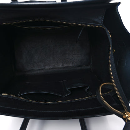 Celine Elephant Calfskin Suede Mini Tri-Color Luggage Sand 5 of 14