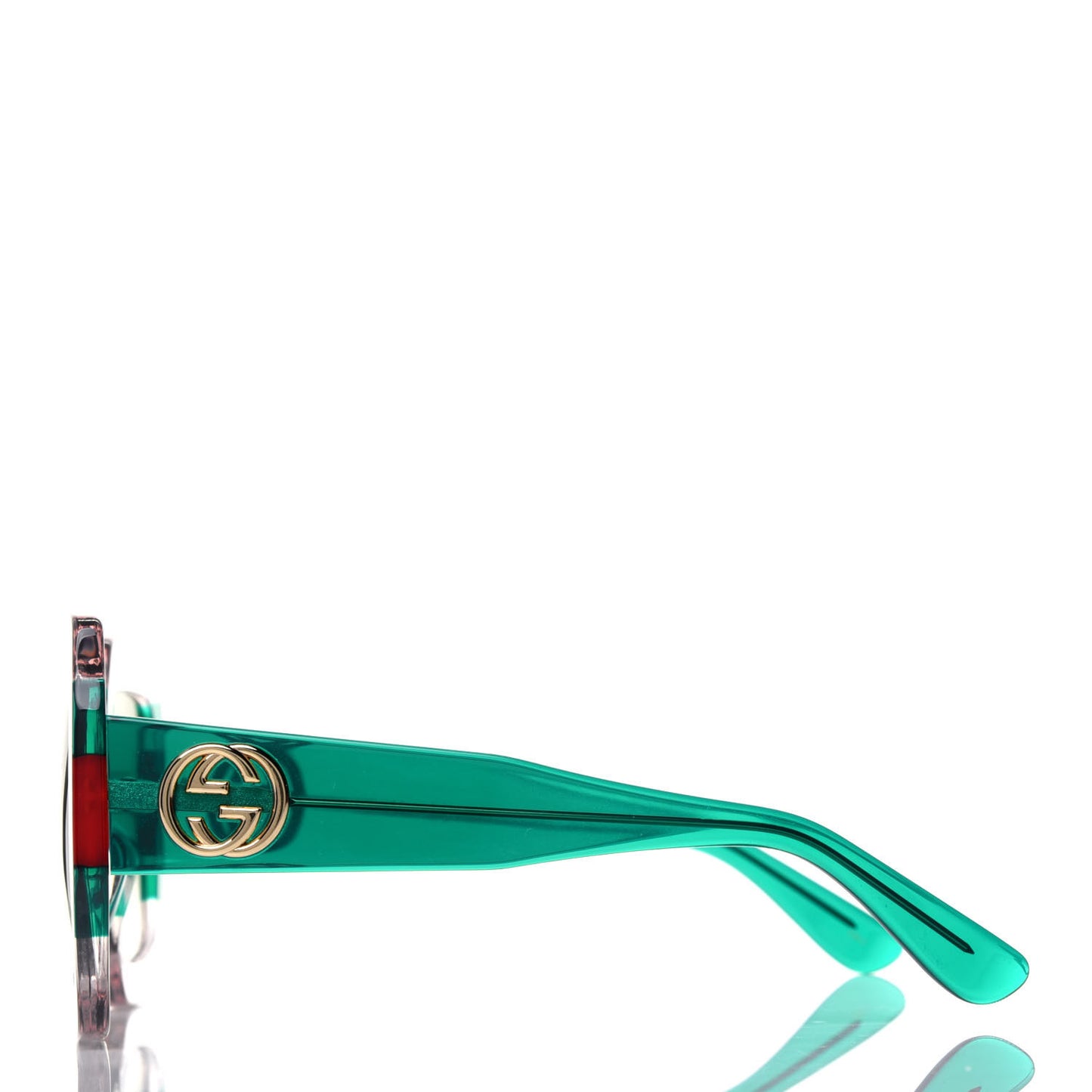 Square Web Frame GG0178S Sunglasses Green Red