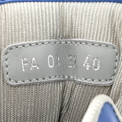 Christian Dior Smooth Calfskin Jacquard Oblique Mens B27 High Top Sneakers 40 Blue White 9 of 10