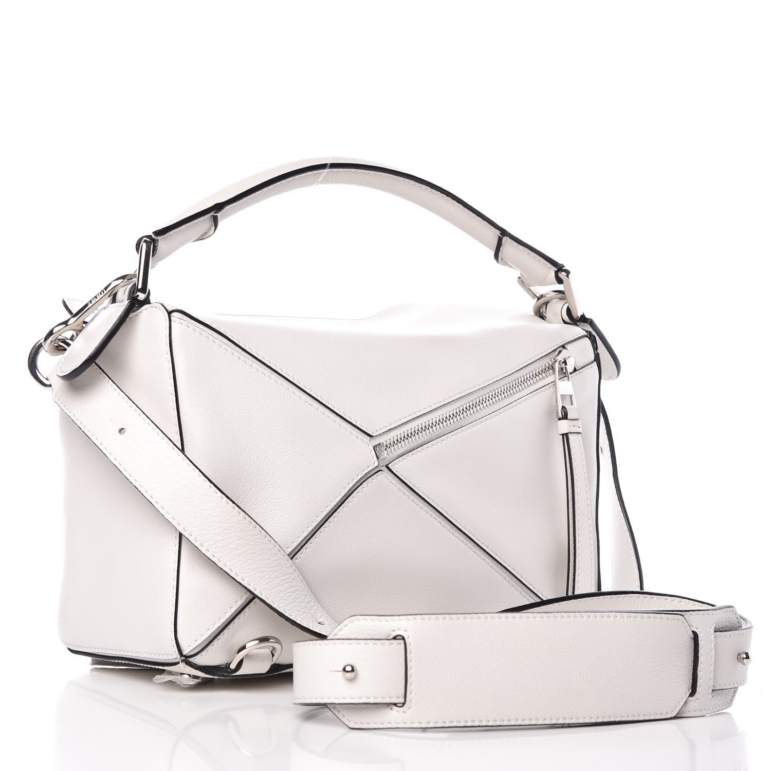 Loewe Calfskin Small Puzzle Bag White 3 of 8