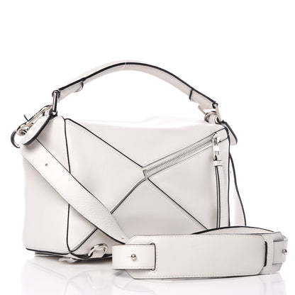 Loewe Calfskin Small Puzzle Bag White 3 of 8