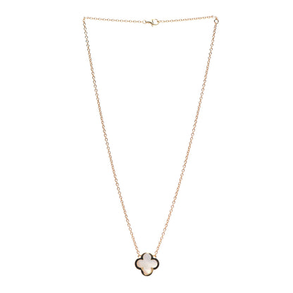 Van Cleef & Arpels 18K Yellow Gold Mother of Pearl Pure Alhambra Pendant Necklace 3 of 6