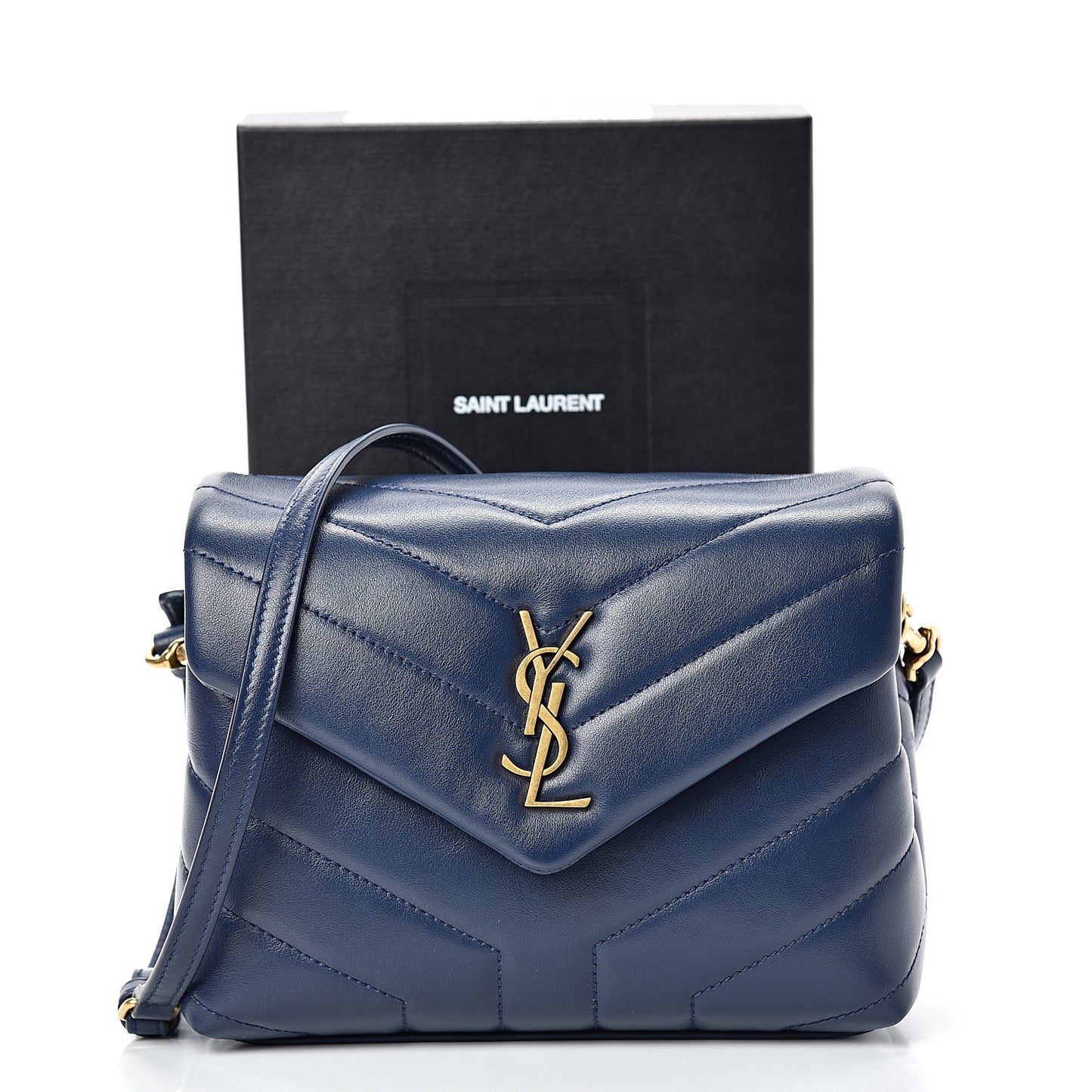 Calfskin Y Quilted Monogram Toy Loulou Crossbody Bag New Cobalt