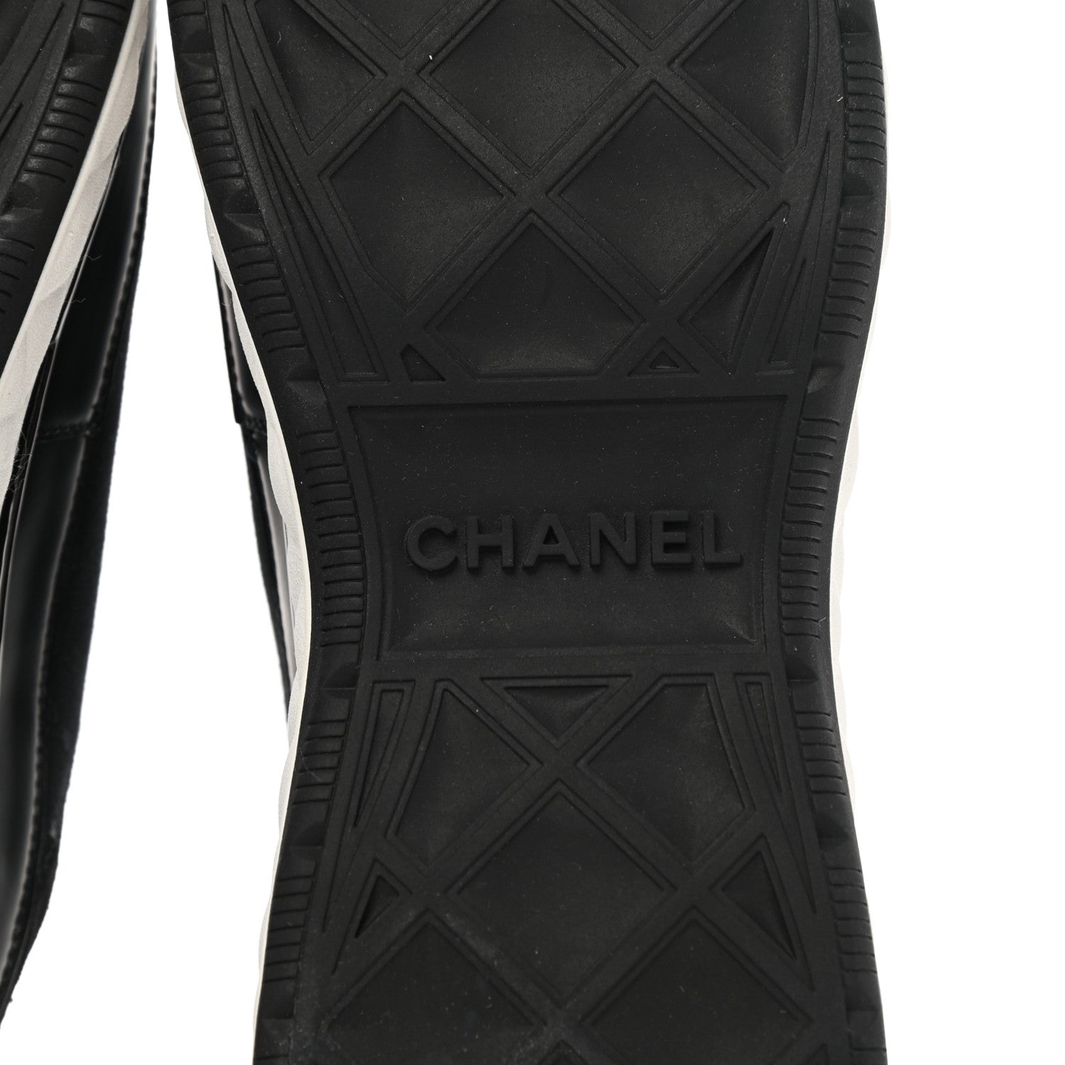 Chanel Fabric Suede CC Sneakers 40 Black 6 of 9