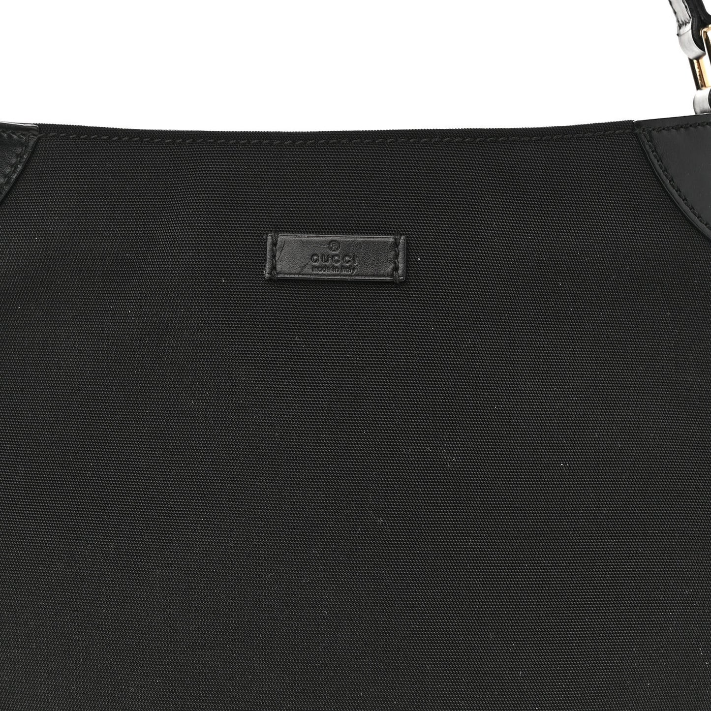 Canvas Signature Hobo Shoulder Bag Black