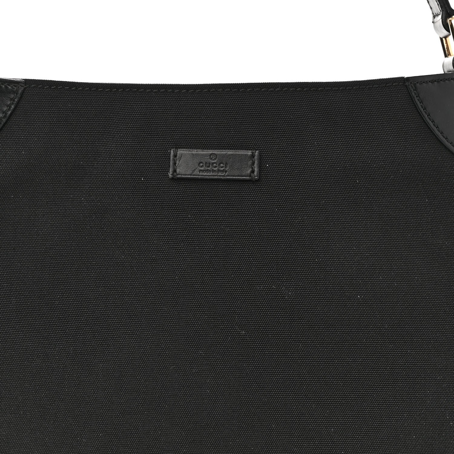 Gucci Canvas Signature Hobo Shoulder Bag Black 8 of 10