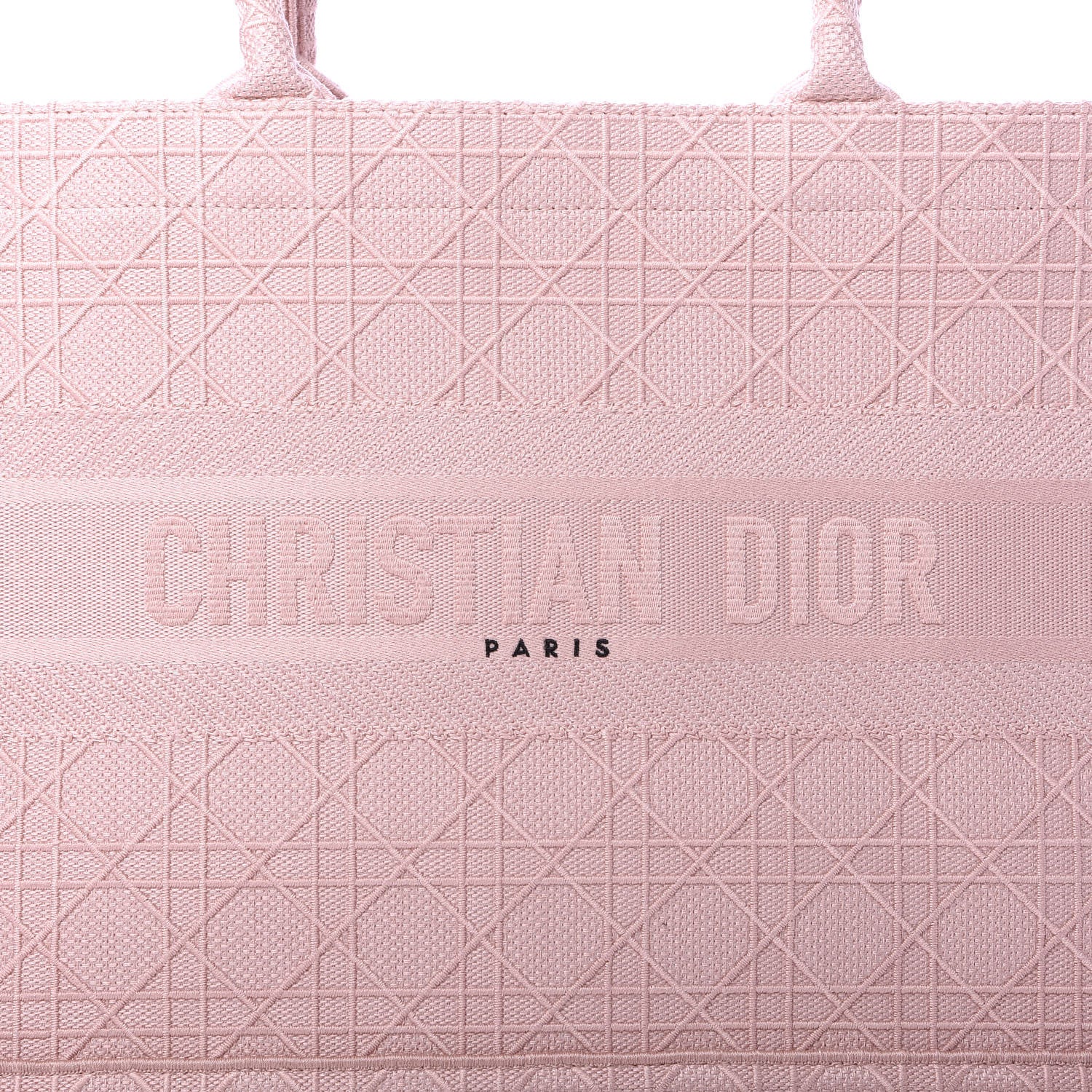 Christian Dior Canvas Embroidered Cannage Medium Book Tote Bois De Rose 10 of 10