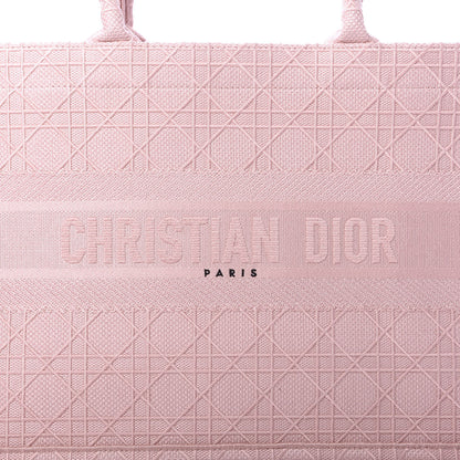 Christian Dior Canvas Embroidered Cannage Medium Book Tote Bois De Rose 10 of 10
