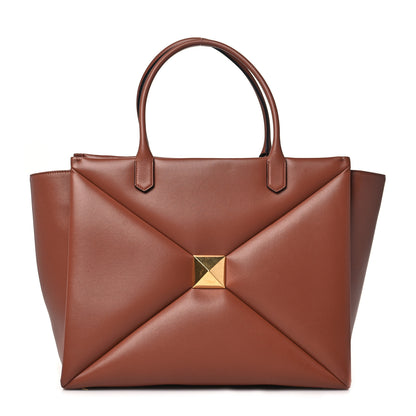 Valentino Garavani Nappa Large One Stud Handbag Gingerbread 1 of 7