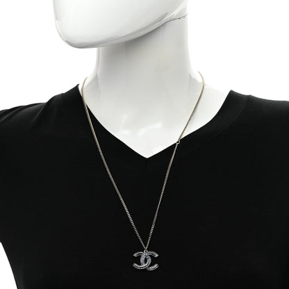 Chanel Crystal Baguette CC Necklace Blue 2 of 4