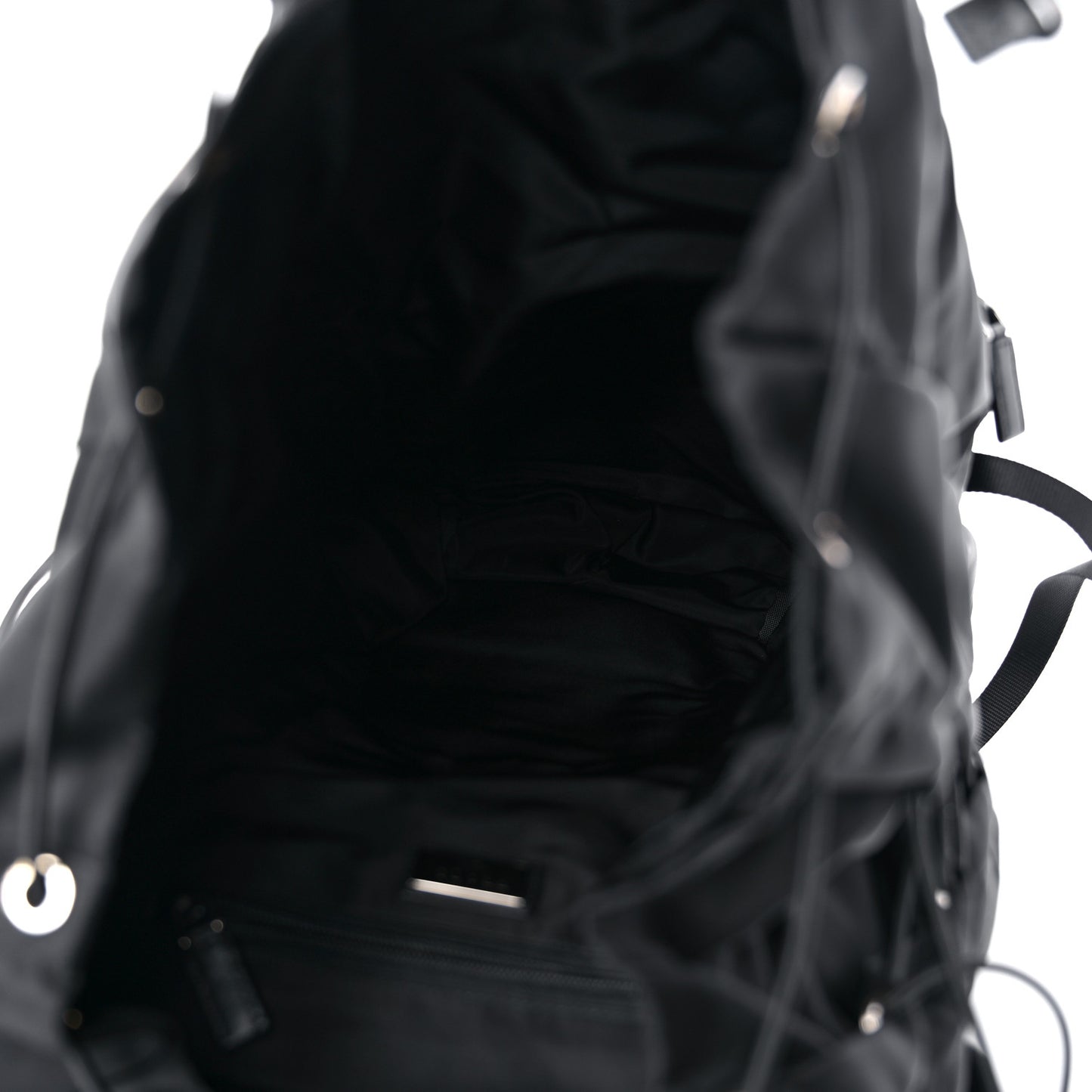 Tessuto Nylon Montagna Double Buckle Backpack Black