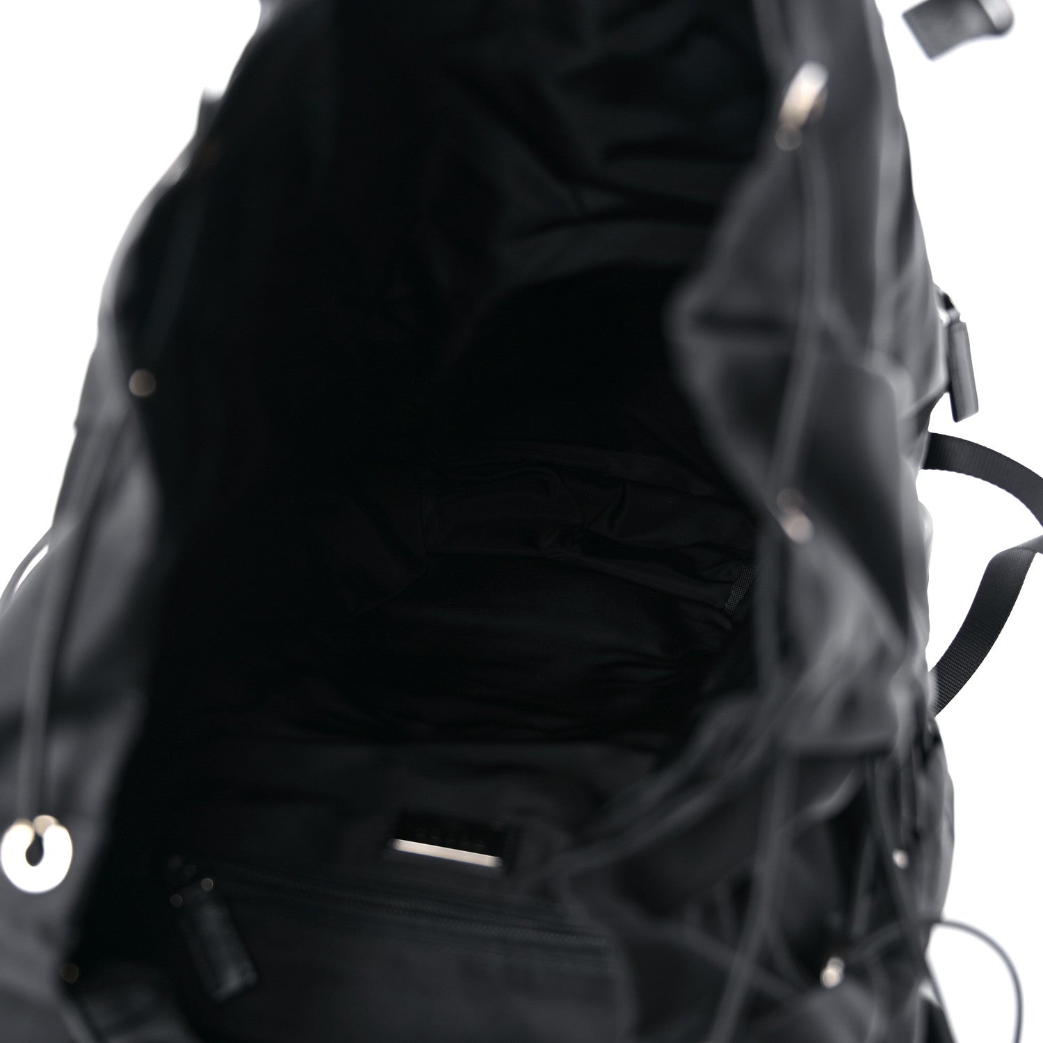 Prada Tessuto Nylon Montagna Double Buckle Backpack Black 5 of 10
