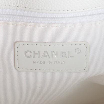 Chanel Caviar Quilted Petit Shopping Tote PST White 6 of 8