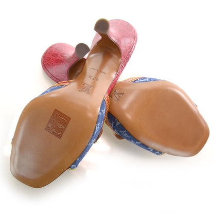 Louis Vuitton Denim Monogram Mules 37.5 4 of 6