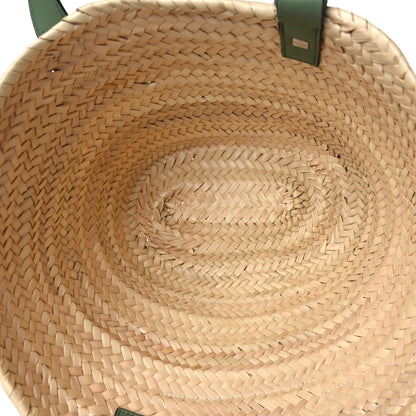 Loewe Raffia Small Basket Tote Bag Natural Green 5 of 8