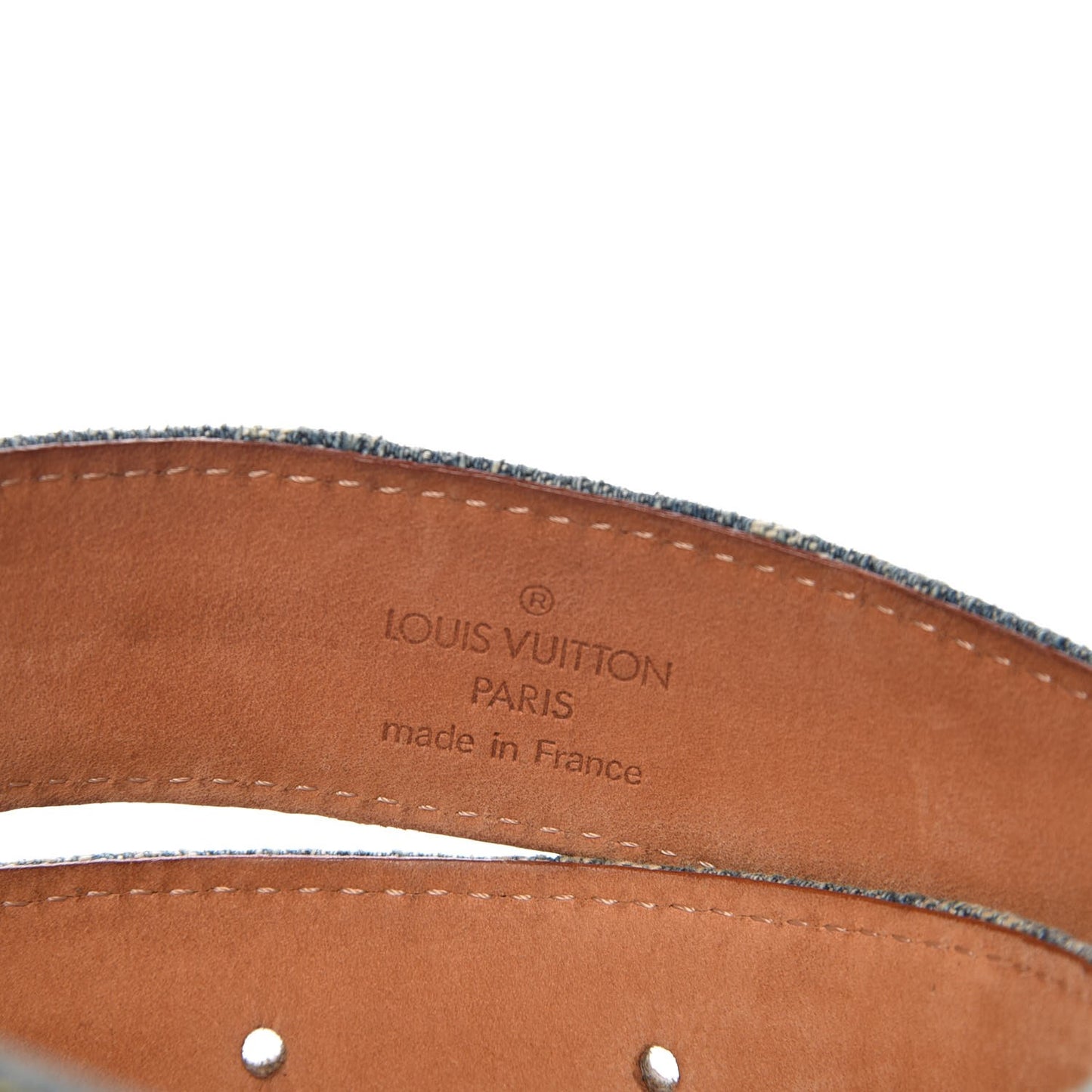 Monogram Denim Belt 80 32 Blue
