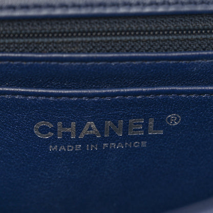 Chanel Lambskin Quilted Mini Square Flap Navy 7 of 10