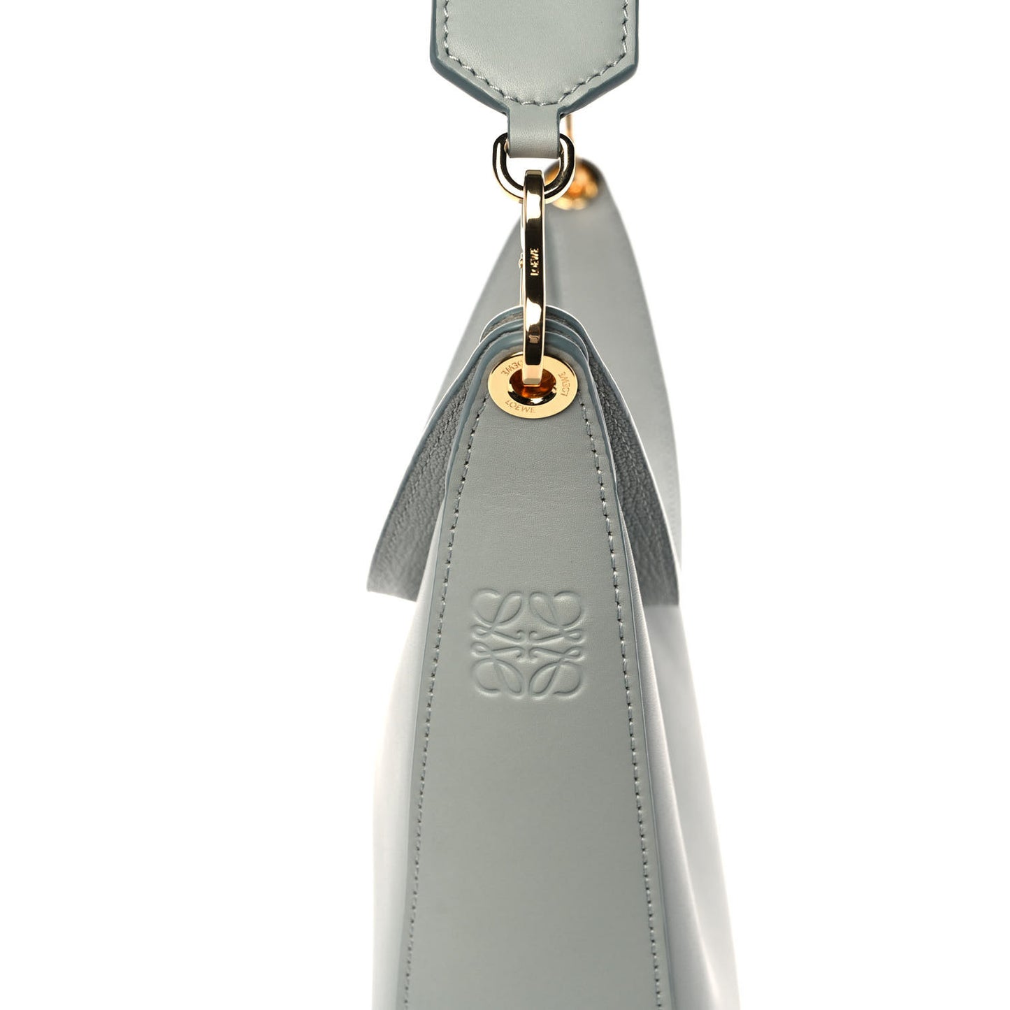 Satin Calfskin Jacquard Luna Bag Ash Grey