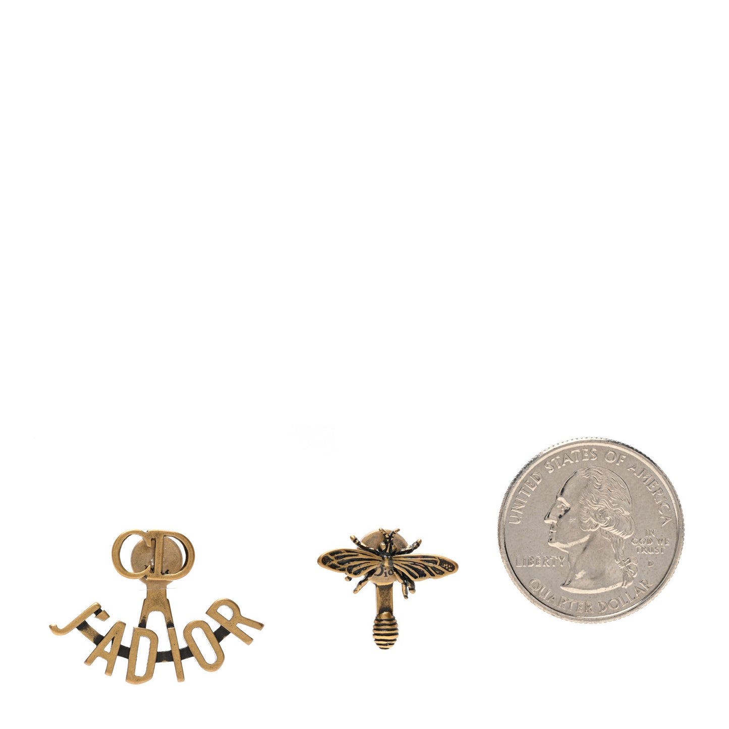 Metal J'Adior Earrings Aged Gold