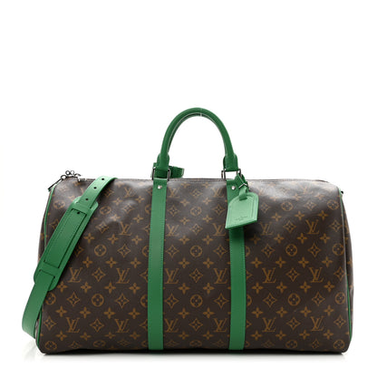 Louis Vuitton Monogram Macassar LV Colormania Keepall Bandouliere 50 Green 1 of 7