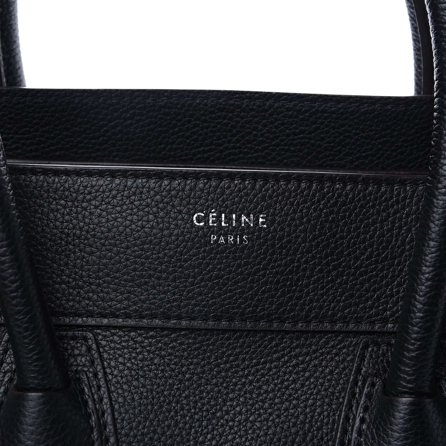 Drummed Calfskin Mini Luggage Black