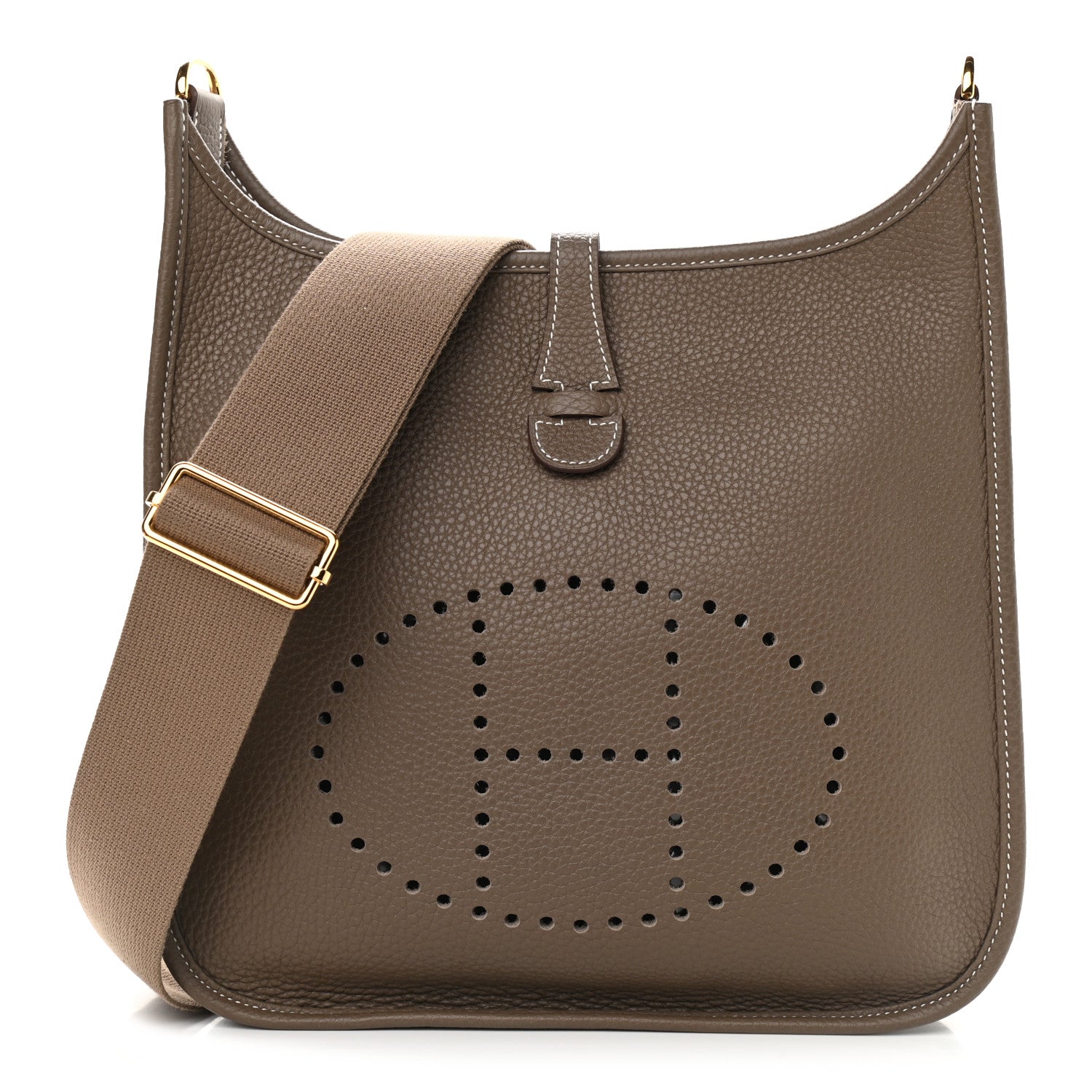 Hermes Taurillon Clemence Evelyne III PM Etoupe 1 of 9