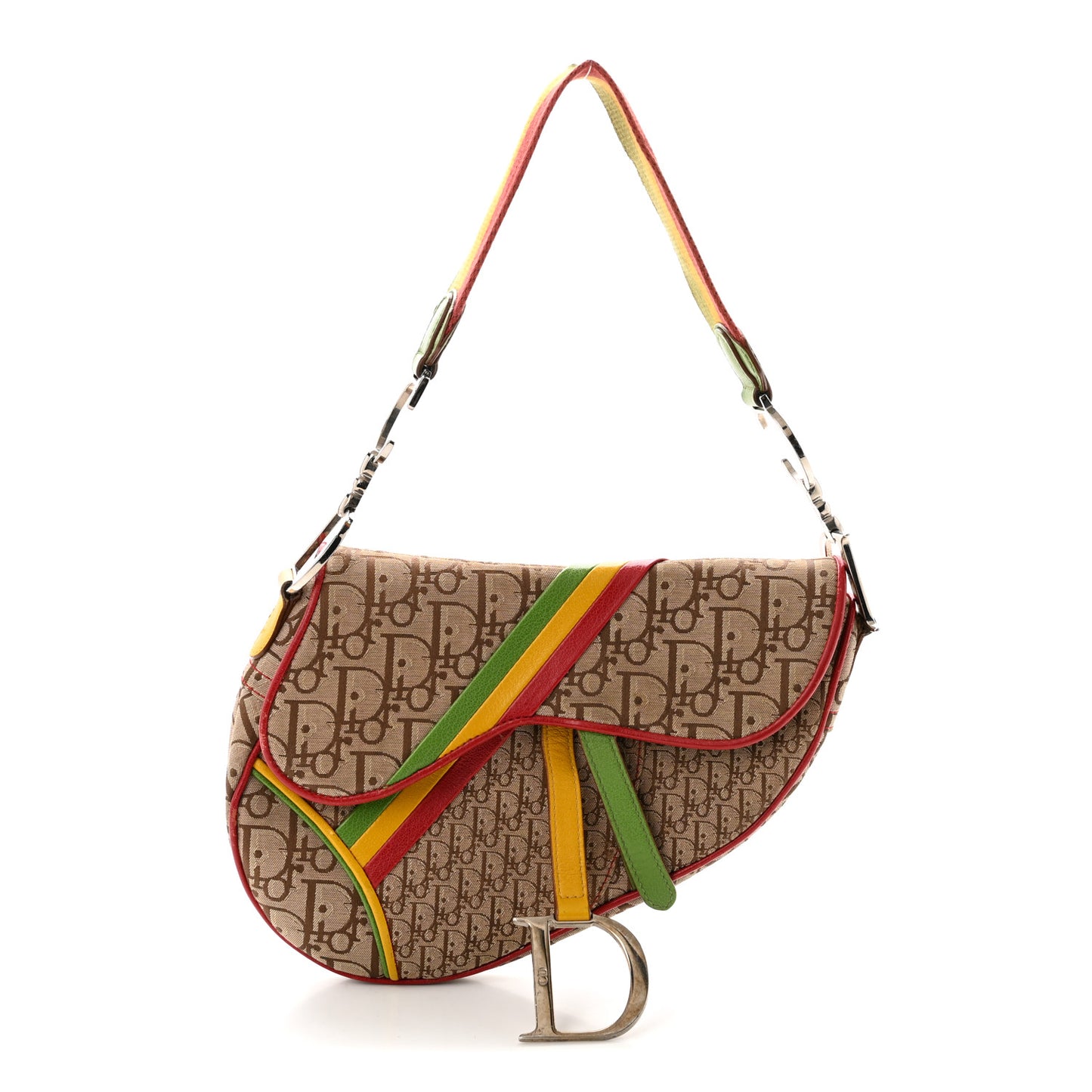 Monogram Rasta Saddle Bag Beige