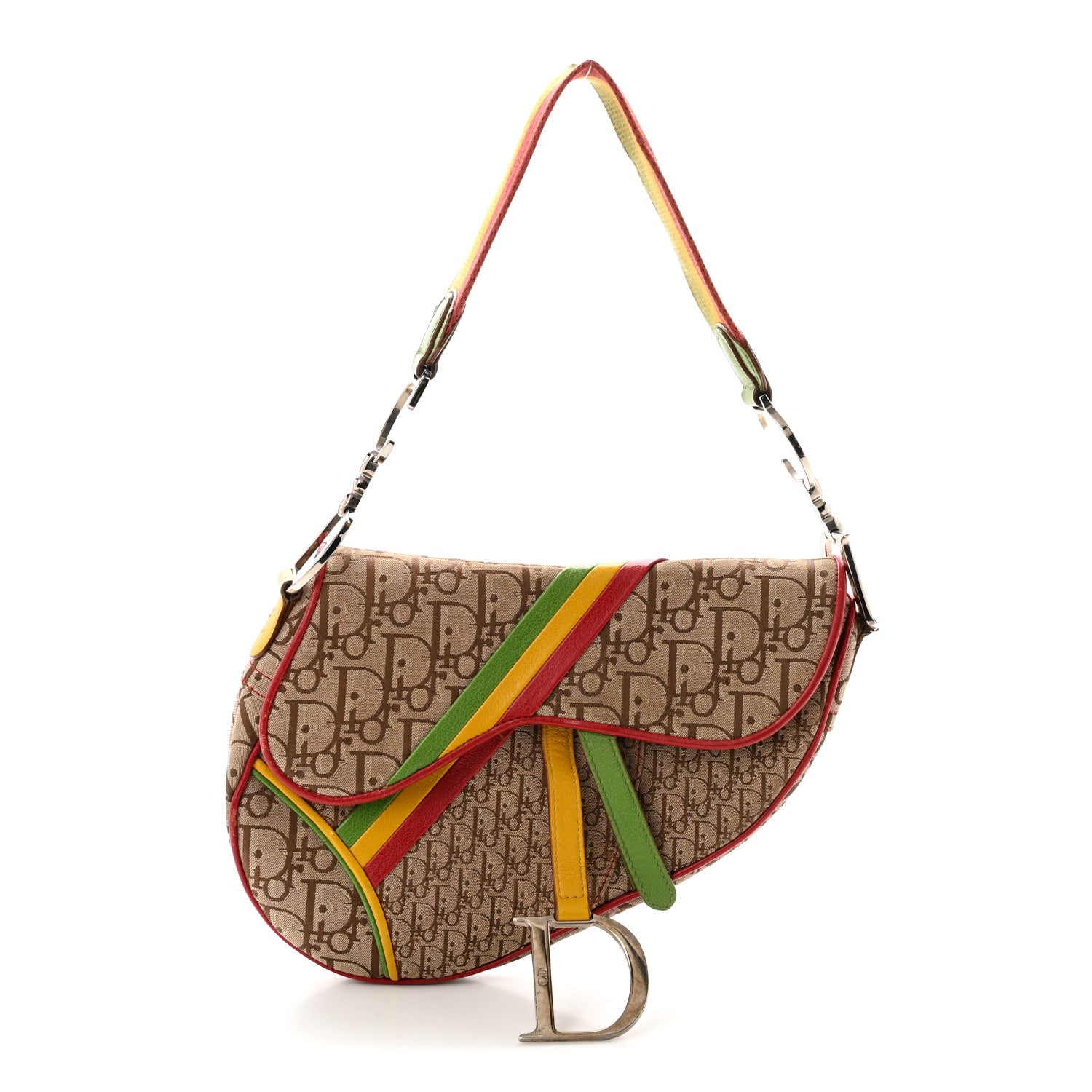Christian Dior Monogram Rasta Saddle Bag Beige 1 of 12