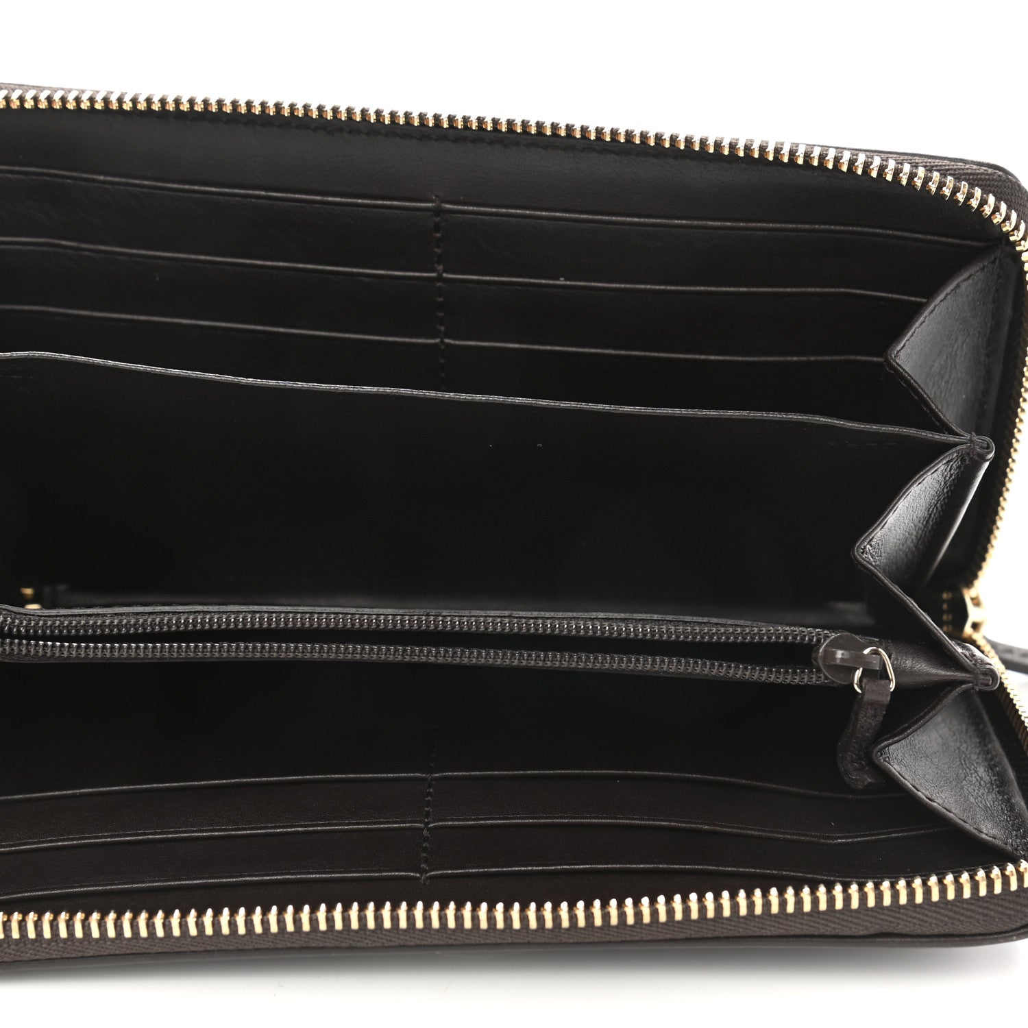 Gucci Monogram Margaux Calfskin Sukey Zip Around Wallet Beige Ebony Cocoa 5 of 8