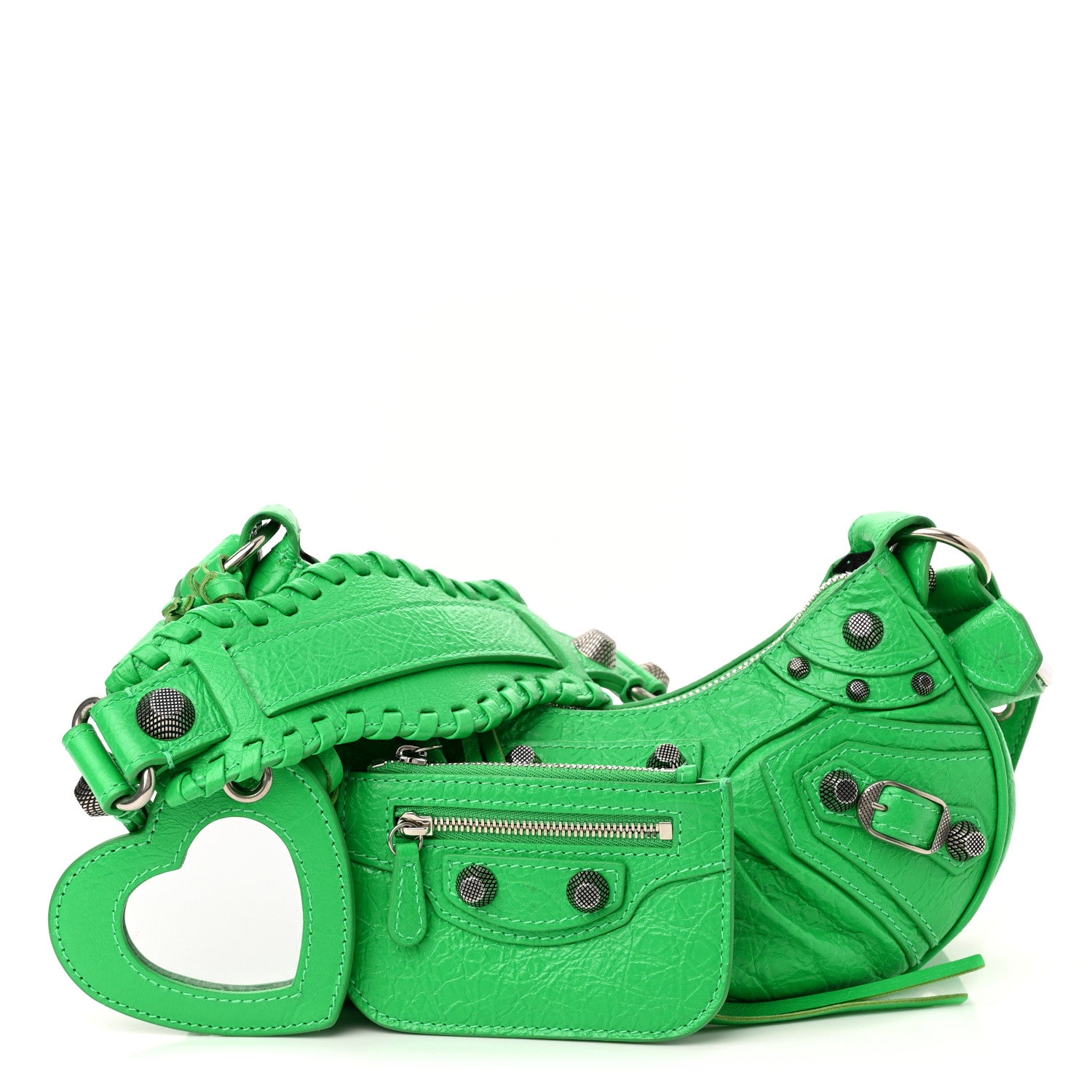 Balenciaga Agneau Arena Le Cagole Shoulder Bag XS Vivid Green 1 of 10