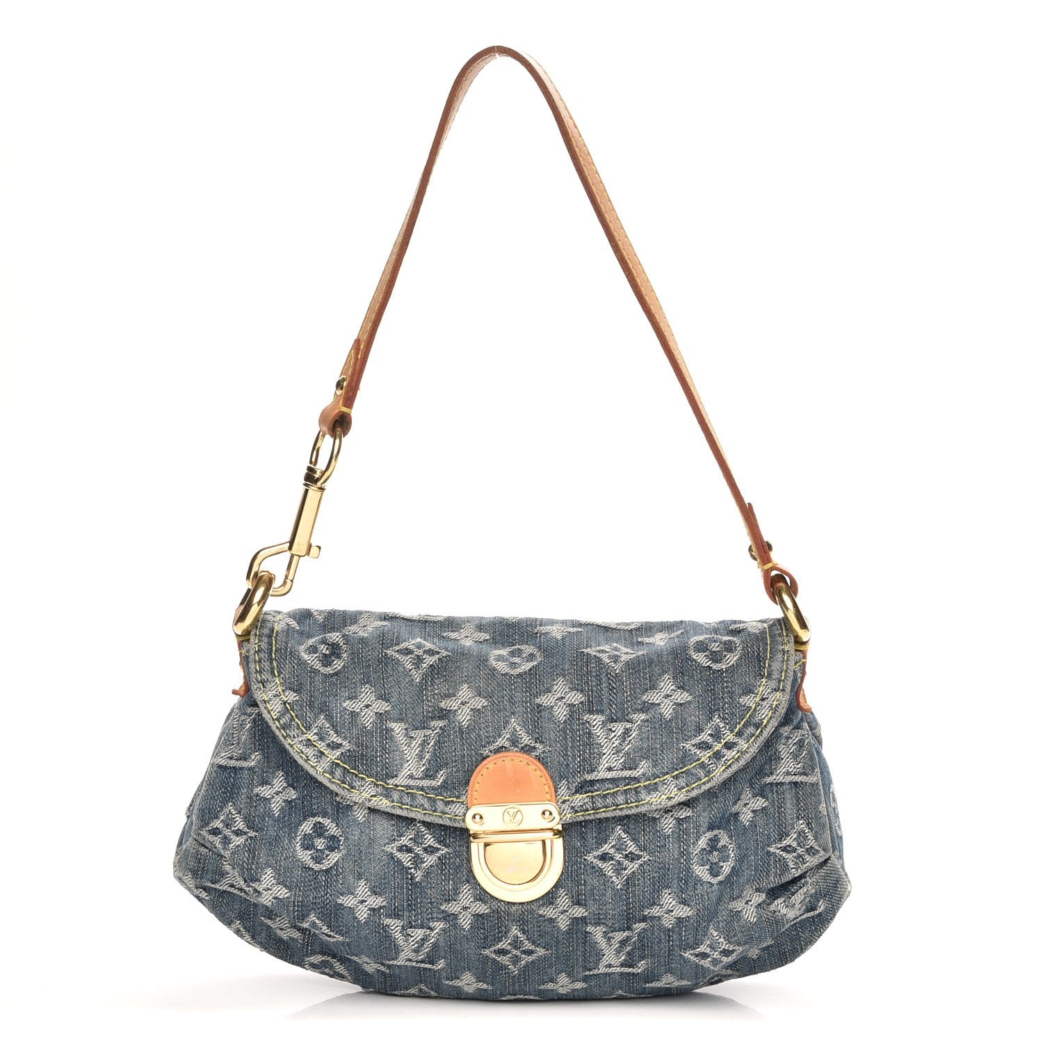 Louis Vuitton Monogram Denim Mini Pleaty Blue 1 of 8