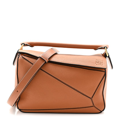 Loewe Grained Calfskin Small Puzzle Bag Tan 1 of 10